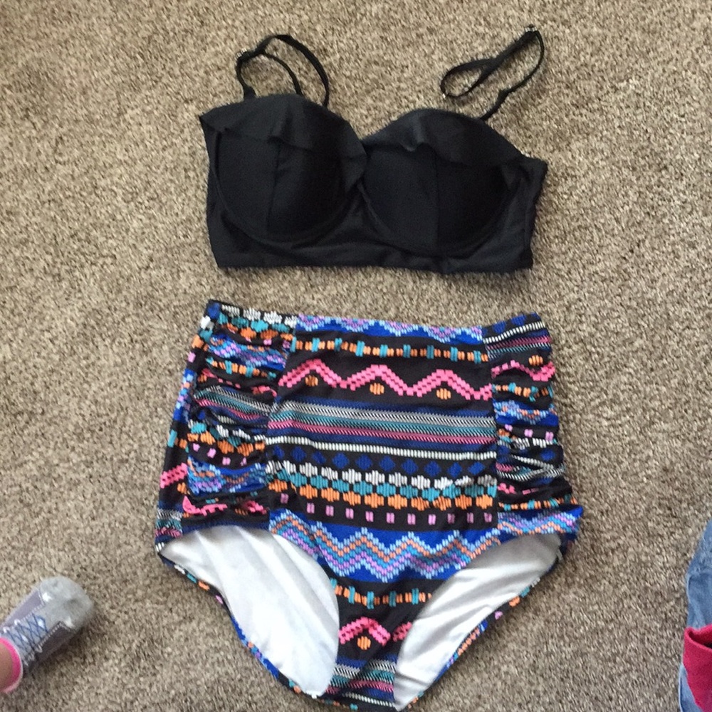Boutique High waisted bakini swim suit size xl
